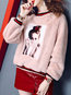 Round Neck Standard Casual Polyester Pattern Sweater (Style V101139)