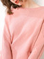 Round Neck Standard Slim Date Night Plain Sweater (Style V101143)