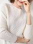 Round Neck Standard Slim Date Night Plain Sweater (Style V101143)