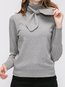Standard Slim Party Plain Bow Sweater (Style V101144)