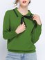 Standard Slim Casual Plain Bow Sweater (Style V101149)