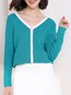 Standard Slim Casual Polyester Strappy Sweater (Style V101153)