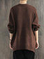 Standard Loose Casual Plain Cotton Sweater (Style V101161)