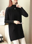 Slim Casual Plain Knitted Beaded Sweater (Style V101165)