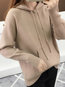 Hooded Standard Casual Knitted Pockets Sweater (Style V101166)