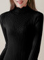 Polo Neck Standard Slim Plain Knitted Sweater (Style V101169)