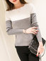 Round Neck Standard Slim Ladylike Knitted Sweater (Style V101170)