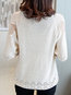 Round Neck Standard Casual Plain Knitted Sweater (Style V101173)