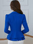 Shawl Collar Short Slim Office Polyester Jacket (Style V101194)