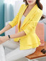 Shawl Collar Short Slim Office Polyester Jacket (Style V101194)