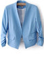 Short Slim Office Plain Cotton Jacket (Style V101209)
