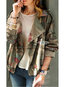 Short Loose Casual Camouflage Zipper Jacket (Style V101211)