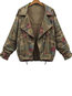 Short Loose Casual Camouflage Zipper Jacket (Style V101211)