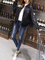 Stand Collar Short Straight Date Night Applique Jacket (Style V101217)