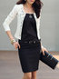 Short Slim Elegant Plain Polyester Jacket (Style V101220)