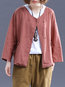 Short Western Plain Linen Button Jacket (Style V101229)