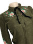 Shirt Collar Short Straight Date Night Floral Jacket (Style V101231)
