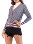 Short Date Night Geometric Polyester Button Jacket (Style V101234)