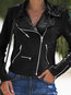 Shawl Collar Slim Party Polyester Zipper Jacket (Style V101247)