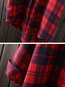 Long Loose Western Plaid Cotton Coat (Style V101257)