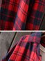 Long Loose Western Plaid Cotton Coat (Style V101257)