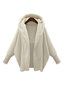 Hooded Long Loose Date Night Plain Coat (Style V101259)