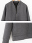 Stand Collar Short Western Plain Cotton Jacket (Style V101262)