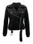 Short Slim Plain Polyester Rivet Jacket (Style V101267)