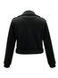 Short Slim Plain Polyester Rivet Jacket (Style V101267)