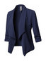 Shawl Collar Short Slim Plain Polyester Jacket (Style V101268)
