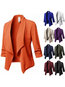 Shawl Collar Short Slim Plain Polyester Jacket (Style V101268)