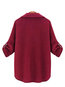 Shawl Collar Long Date Night Plain Cotton Blends Coat (Style V101273)