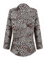 Shawl Collar Long Sexy Leopard Polyester Coat (Style V101277)
