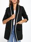 Shawl Collar Slim Office Plain Pockets Coat (Style V101283)