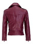 Straight Date Night Plain PU Leather Zipper Jacket (Style V101292)