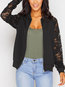 Straight Date Night Patchwork Lace Patchwork Jacket (Style V101293)