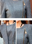 Shawl Collar Long Office Plain Wool Coat (Style V101298)
