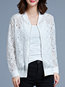 Short Date Night Plain Polyester Hollow Out Jacket (Style V101304)