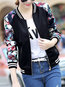 Short Straight Date Night Patchwork Polyester Jacket (Style V101307)