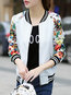 Short Straight Date Night Patchwork Polyester Jacket (Style V101307)
