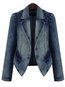 Slim Casual Plain Denim Button Jacket (Style V101313)