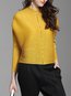 Round Neck Straight Date Night Plain Button Jacket (Style V101335)