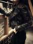 Shawl Collar Casual Plain PU Leather Zipper Jacket (Style V101344)