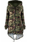Hooded Straight Casual Camouflage Cotton Blends Coat (Style V101349)