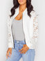 Stand Collar Short Straight Date Night Lace Jacket (Style V101354)