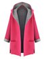 Hooded Long Date Night Plain Dacron Coat (Style V101356)
