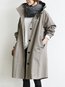 Hooded Long Loose Date Night Button Coat (Style V101360)