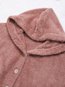 Hooded Loose Plain Dacron Button Coat (Style V101362)