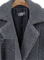 Shawl Collar Long Elegant Cotton Button Coat (Style V101363)