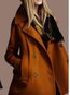 Shawl Collar Long Fashion Cotton Blends Button Coat (Style V101367)
